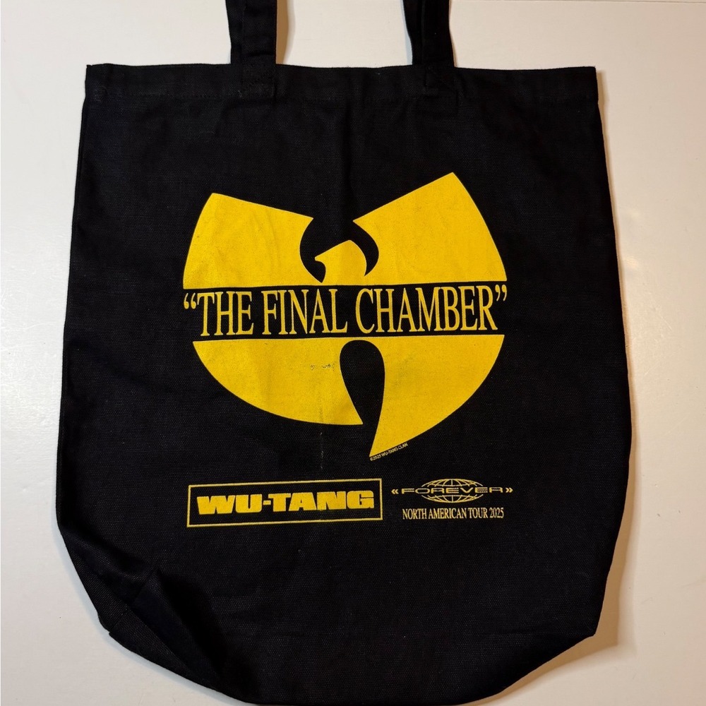 Wu-Tang Clan Tote Bag Black Canvas The Final Chamber 2025 Tour Logo